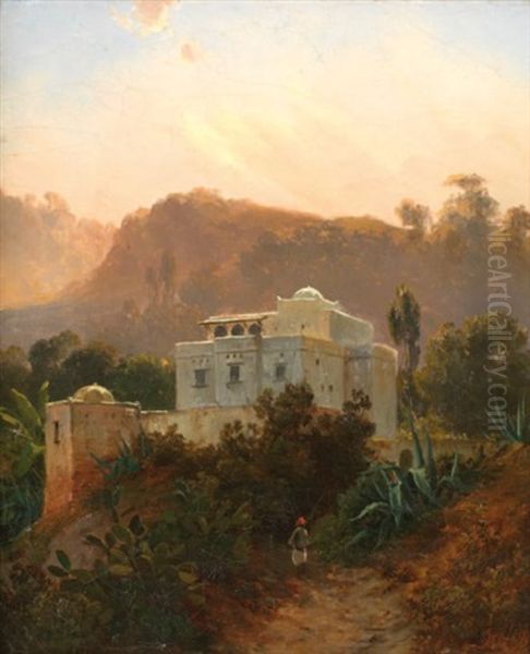 La Grande Villa Mauresque Oil Painting by Curt Victor Clemens Grolig