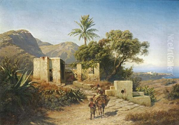 Paysage Du Sahel Oil Painting by Curt Victor Clemens Grolig