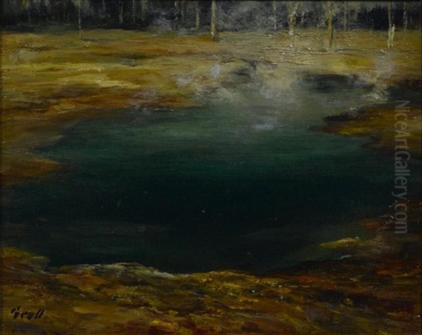 Green Pool, Yellowstone Oil Painting by Albert Lorey Groll