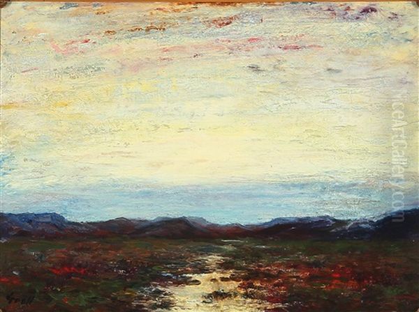 Sunset In Nevada Oil Painting by Albert Lorey Groll