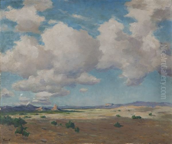 Clouds In A Western Landscape Oil Painting by Albert Lorey Groll