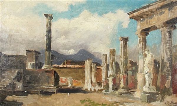 Studie Zu Pompeji Oil Painting by Theodor Groll