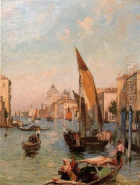 Der Canale Grande Oil Painting by Theodor Groll