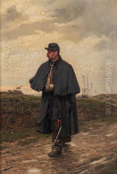 Wounded Soldier Oil Painting by Paul (Louis Narcisse) Grolleron