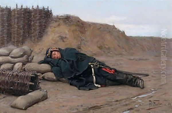 Soldat Oil Painting by Paul (Louis Narcisse) Grolleron