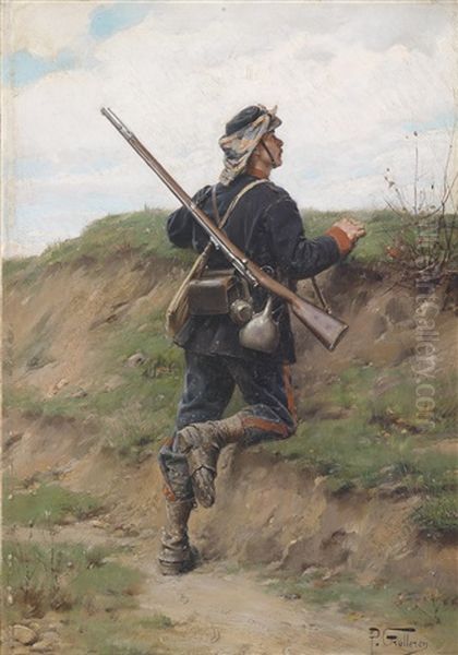 Wachposten Oil Painting by Paul (Louis Narcisse) Grolleron