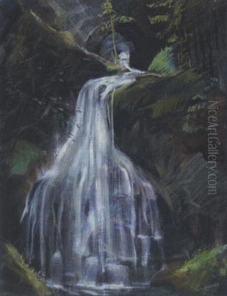 Wasserfall by Hermann Grom-Rottmayer