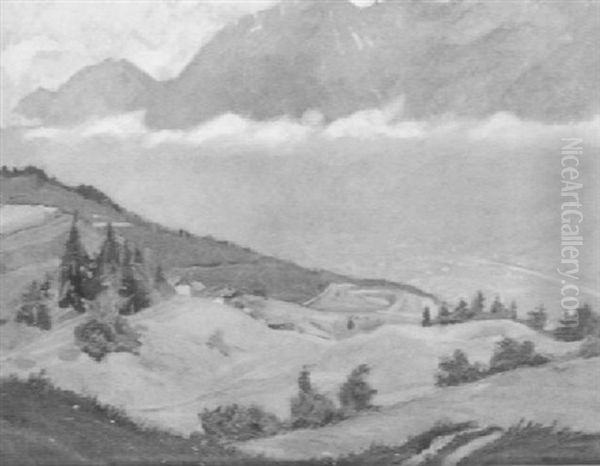 Blick Auf Innsbruck by Hermann Grom-Rottmayer