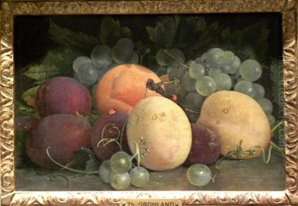 Nature Morte Aux Coccinelles Oil Painting by Theude Groenland