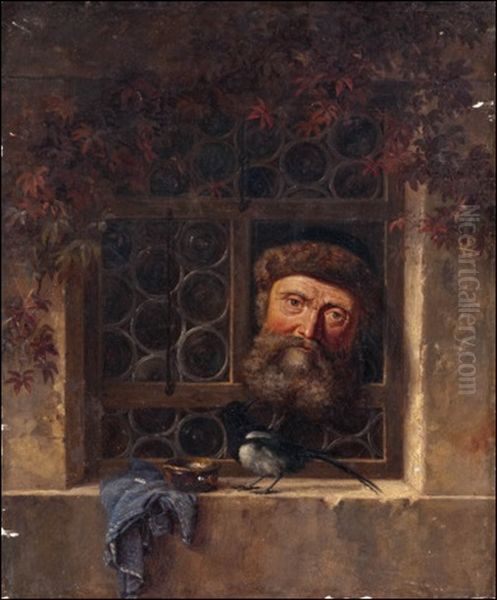 The Prisoner And The Magpie Oil Painting by Theude Groenland