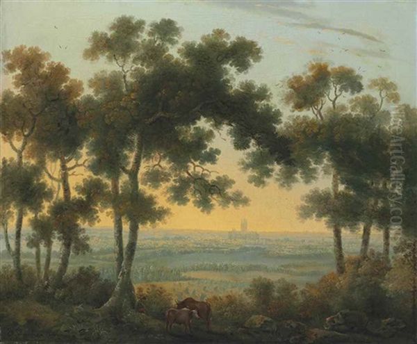 A View Of Canterbury Oil Painting by William Groombridge