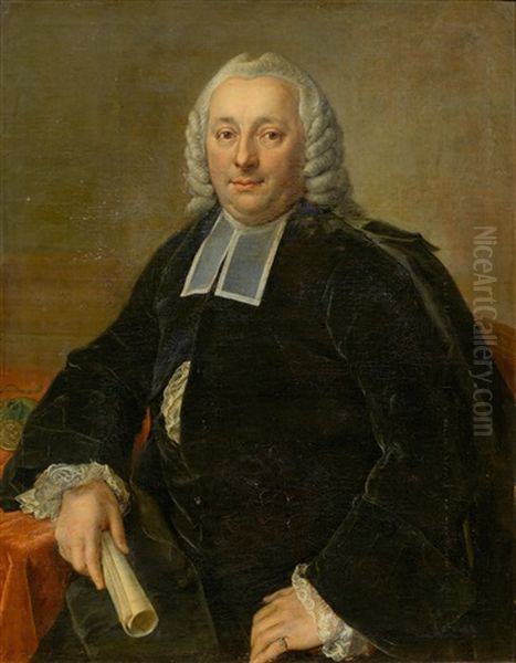 Portrait Of Anselm Franz Von Meyenburg (1723-1805), At The Age Of 49 Oil Painting by Johann Friedrich Grooth