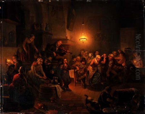 Die Goldene Hochzeit Oil Painting by Jan Hendrik van Grootvelt