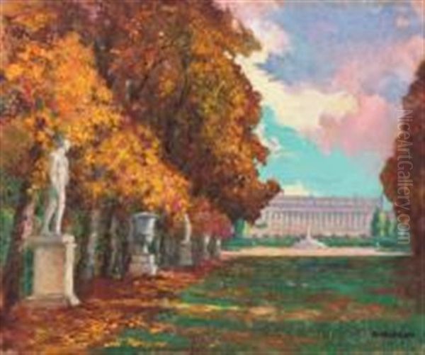 Parc Du Chateau De Versailles Oil Painting by Nicolae Gropeanu