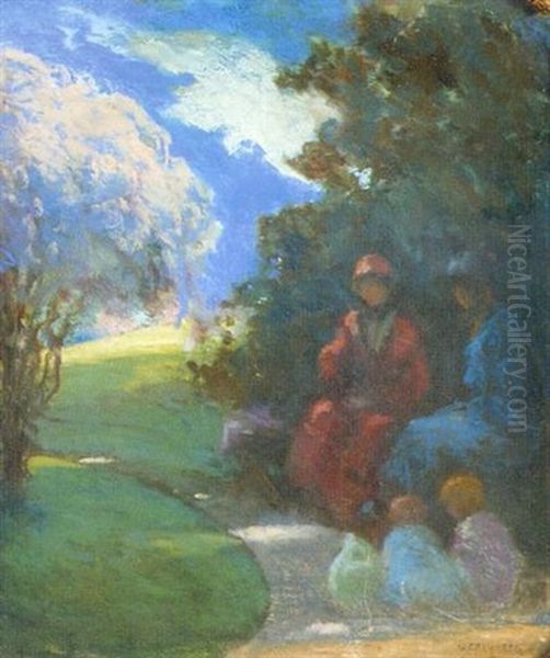 Promenade Au Parc Oil Painting by Nicolae Gropeanu