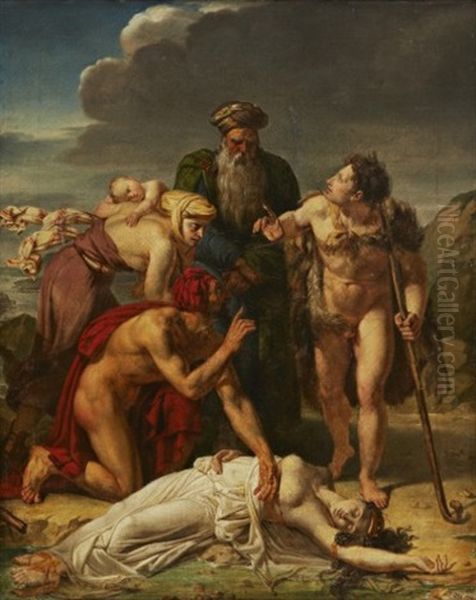 Zenobia Funnen Av Herdar Pa Stranden I Araxes Oil Painting by Antoine Jean (Baron Gros) Gros