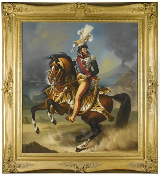 Joachmin Murat As King Of Naples Oil Painting by Antoine Jean (Baron Gros) Gros