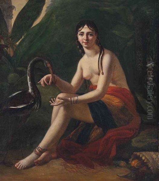 Atala Oil Painting by Antoine Jean (Baron Gros) Gros