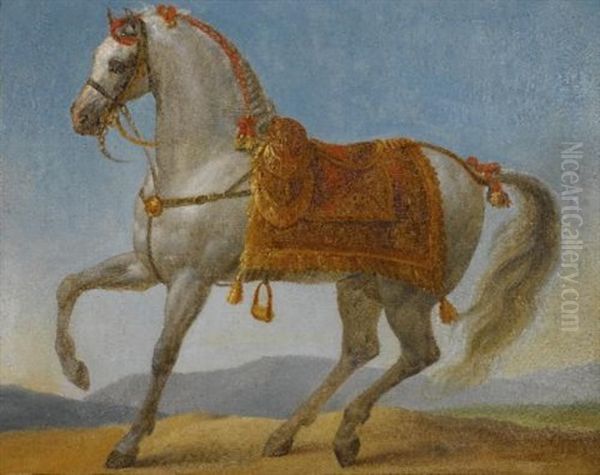 Bonaparte's Arab Stallion, Marengo Oil Painting by Antoine Jean (Baron Gros) Gros