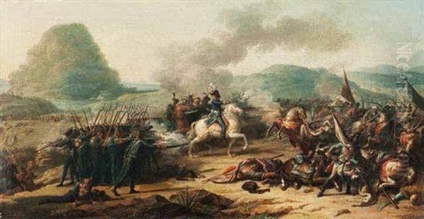 La Bataille (d'aboukir?) Oil Painting by Antoine Jean (Baron Gros) Gros