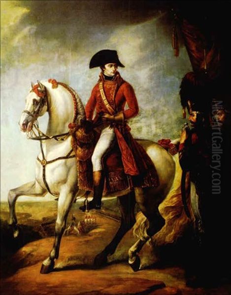 Portrait Equestre De Bonaparte, Premier Consul A Marengo Oil Painting by Antoine Jean (Baron Gros) Gros