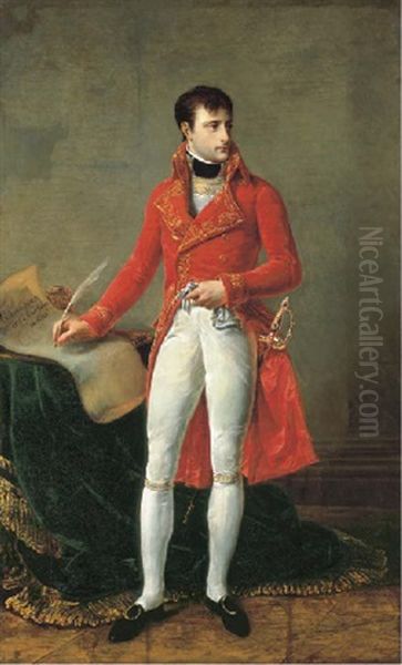 Portait Of Napoleon Bonaparte, Full-length, As First Consul Oil Painting by Antoine Jean (Baron Gros) Gros