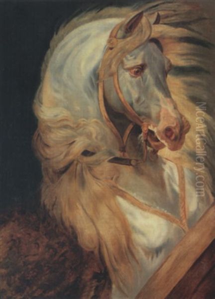 Tete De Cheval De Murat Oil Painting by Antoine Jean (Baron Gros) Gros