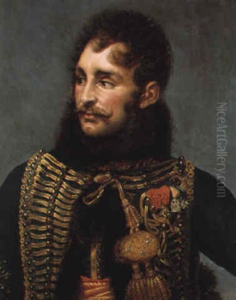 Portrait Du General Comte De Lasalle Oil Painting by Antoine Jean (Baron Gros) Gros