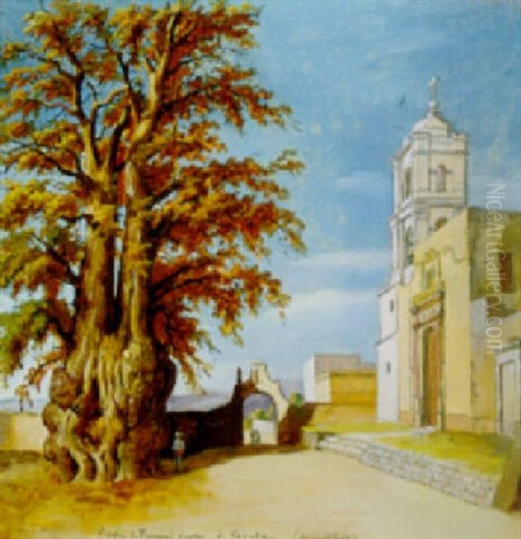 L'arbre De Fernand Cortez, A Tacuba (la Nuit Triste) Oil Painting by Jean Baptiste Louis (Baron Gros) Gros