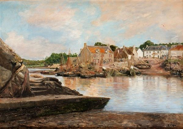 Le Passage A Concarneau Oil Painting by Lucien Alphonse Gros