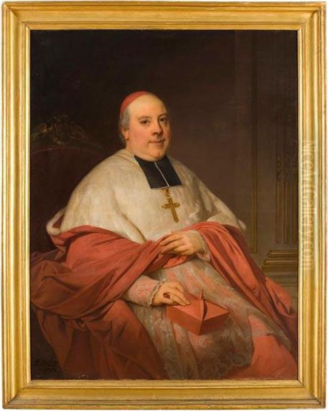 Ritratto Di Jacques-marie-adrien-c saire Mathieu Oil Painting by Edouard Baille