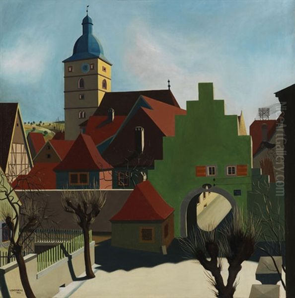 Dorfeingang In Unterfranken Oil Painting by Carl Grossberg