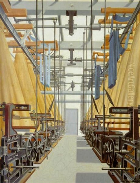 Jacquard-weberei Oil Painting by Carl Grossberg