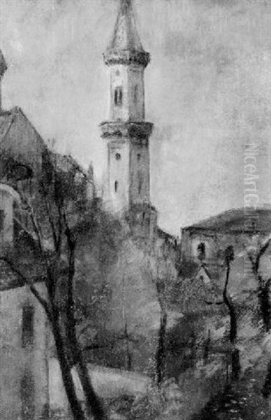 Ludwigskirche In Munchen Oil Painting by Rudolf Grossmann