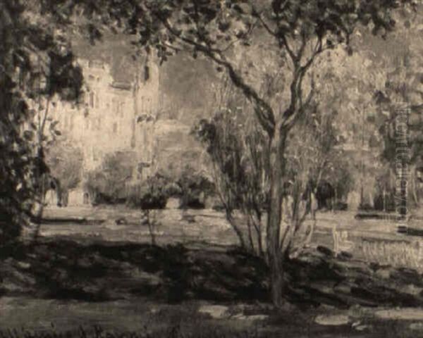 Luci Nel Parco Oil Painting by Giacomo Grosso