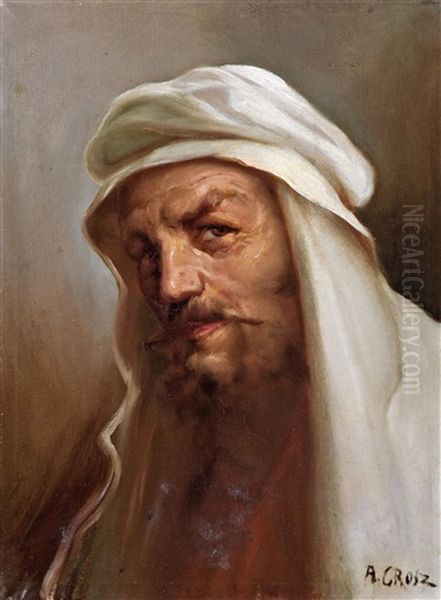 Arab Ferfi Oil Painting by Ignaz August Grosz