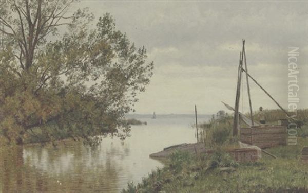 Aen Ved Frederiksvaerk, Efterar Oil Painting by Vilhelm Groth