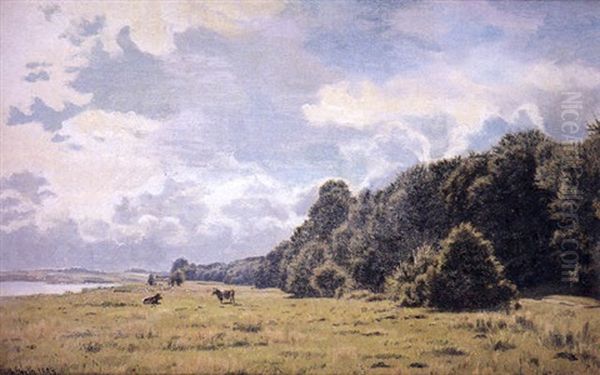 Paisaje Con Pradera Oil Painting by Vilhelm Groth