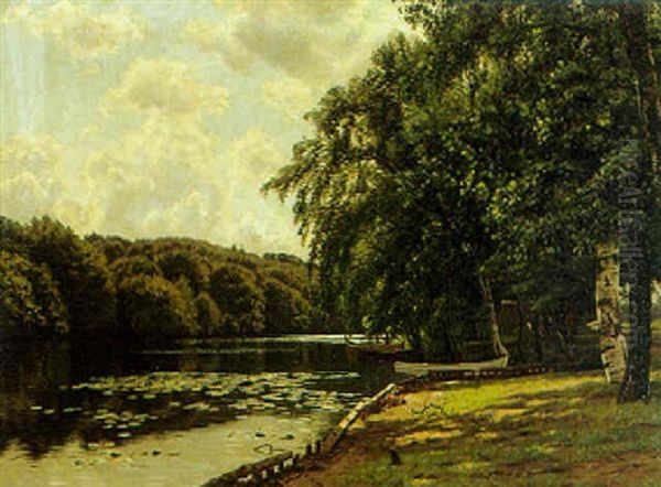 Aen Ved Silkeborg Oil Painting by Vilhelm Groth