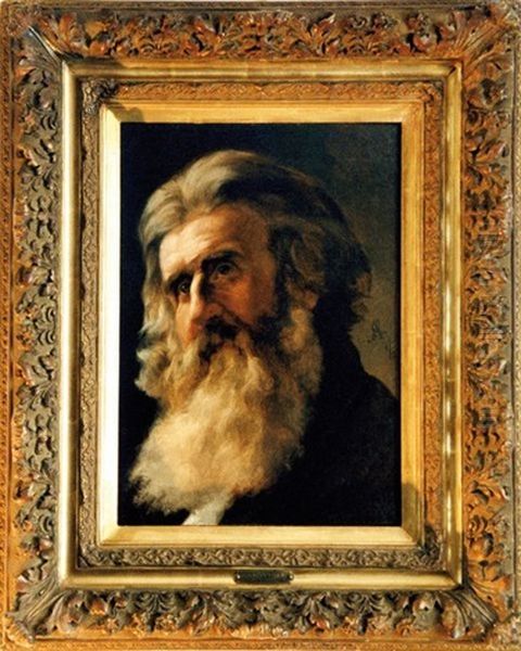 Portrait D'un Homme Barbu Oil Painting by Artur Grottger