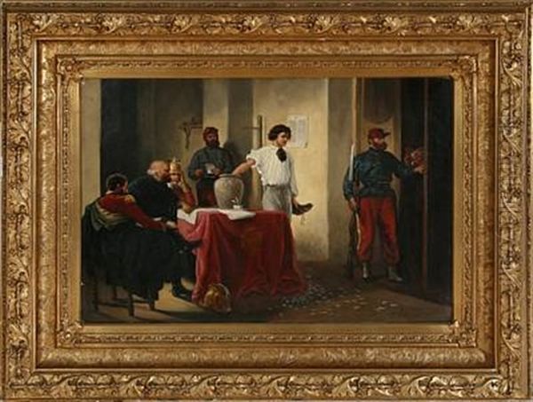 Examination Of Men Liable For Military Army Oil Painting by Artur Grottger