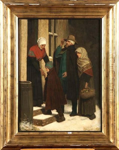 Les Mendiants Oil Painting by Charles de Groux