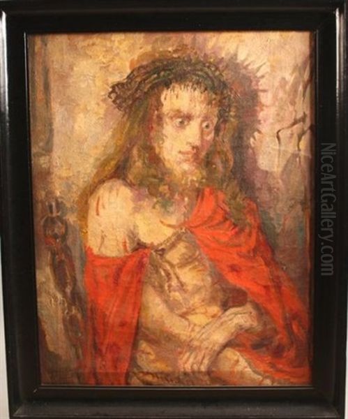 Christ A La Couronne D'epine Oil Painting by Charles de Groux