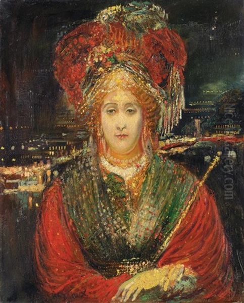 La Reine De Saba Oil Painting by Henry de Groux