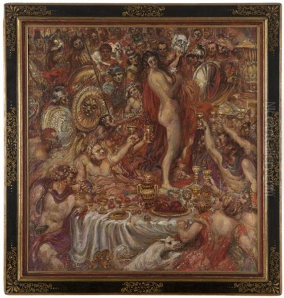 Bacchanal Oil Painting by Henry de Groux