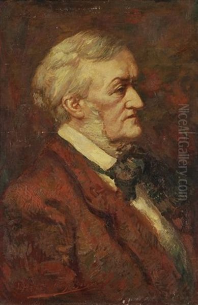 Portrait De Richard Wagner Oil Painting by Henry de Groux