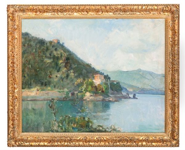 Italian Coastal Scene Oil Painting by Oliver Dennett Grover