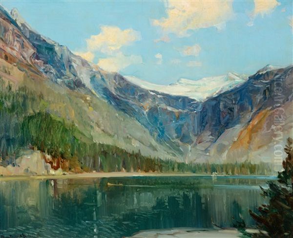 Avalanche Lake, Glacier National Park Oil Painting by Oliver Dennett Grover