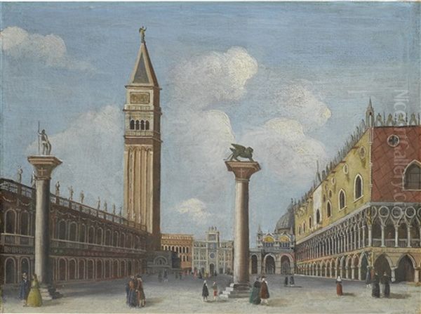 La Piazza San Marco, Venice Oil Painting by Carlo Grubacs