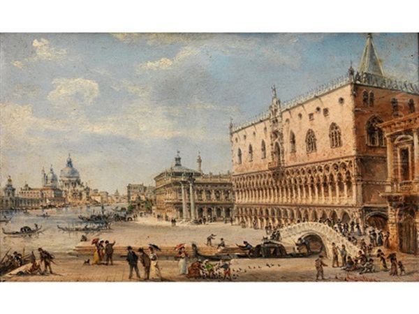 Ansicht Von Venedig Oil Painting by Carlo Grubacs